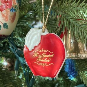 Lenox "For a Special Teacher" Red Apple Ornament